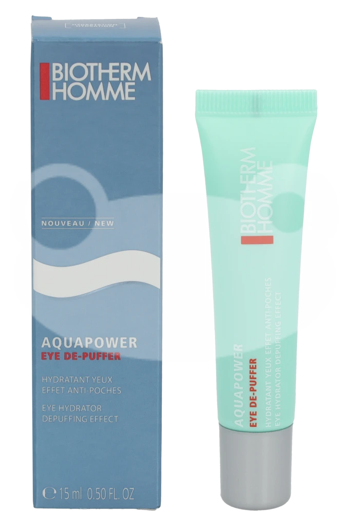 Biotherm Homme Aquapower Eye Hydrator Depuffing Effect vėsinantis paakių gelis vyrams, 15 ml