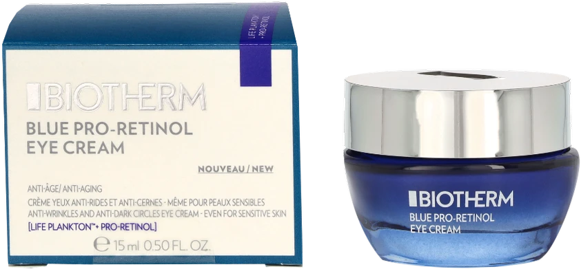 Biotherm Mėlyna Pro-Retinol Paakių kremas senėjimo požymius mažinantis akių kontūro kremas, 15 ml