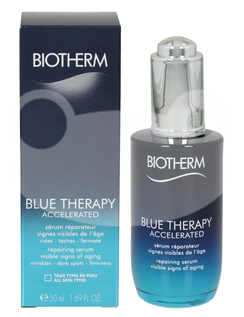 Biotherm Mėlyna Therapy Serum Accelerated Skin Serum senėjimą lėtinančio poveikio veido serumas, 50 ml