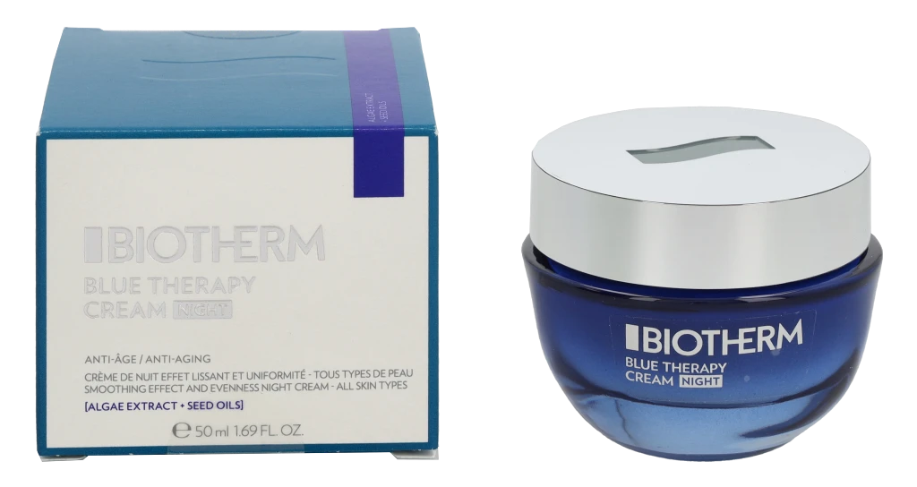 Biotherm Mėlyna Therapy Night Skin Kreminis jauninantis naktinis veido kremas, 50 ml