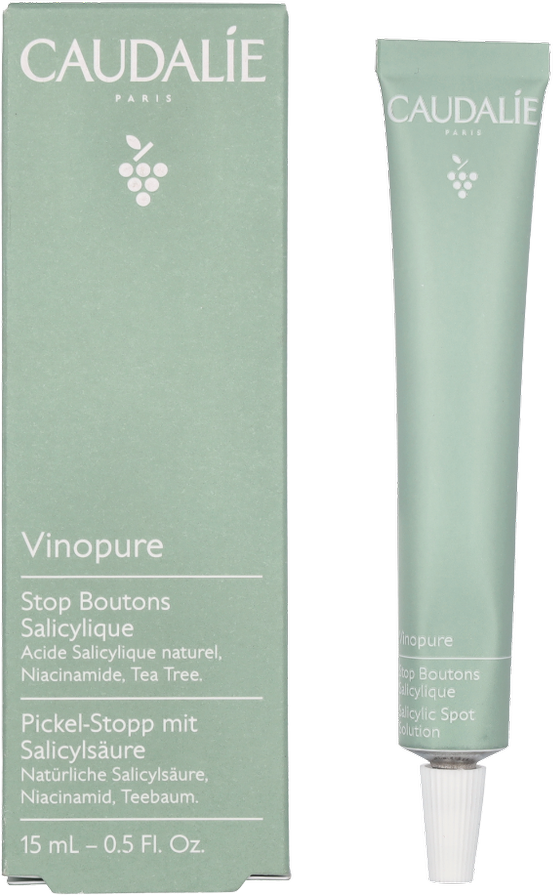 "Caudalie Vinopure" salicilo rūgšties kremas nuo spuogų 15ml