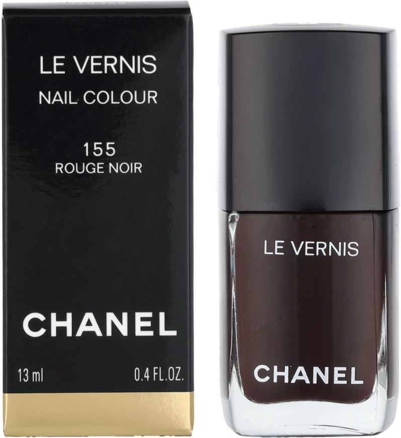 Chanel Le Vernis Longwear Nail Colour ilgai išliekantis nagų lakas, atspalvis: 155 - ROUGE NOIR, 13 ml