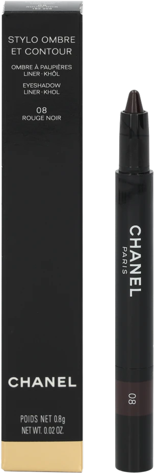 Chanel Stylo Ombre Et Contour Eyeshadow Liner Khol 08 Raudona Juodas
