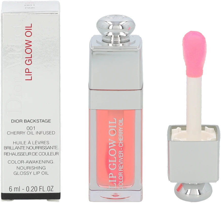 Dior Addict Lip Glow Oil maitinamasis lūpų spalvą paryškinantis aliejus, 6ml, spalva: 001 Pink