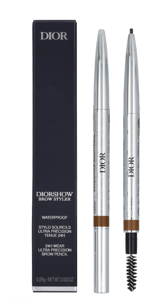 Christian Dior Diorshow Atsparus vandeniui Double-Ended Eyebrow Kreminis Pieštukas & 2-In-1 02 Chestnut 0.09 g