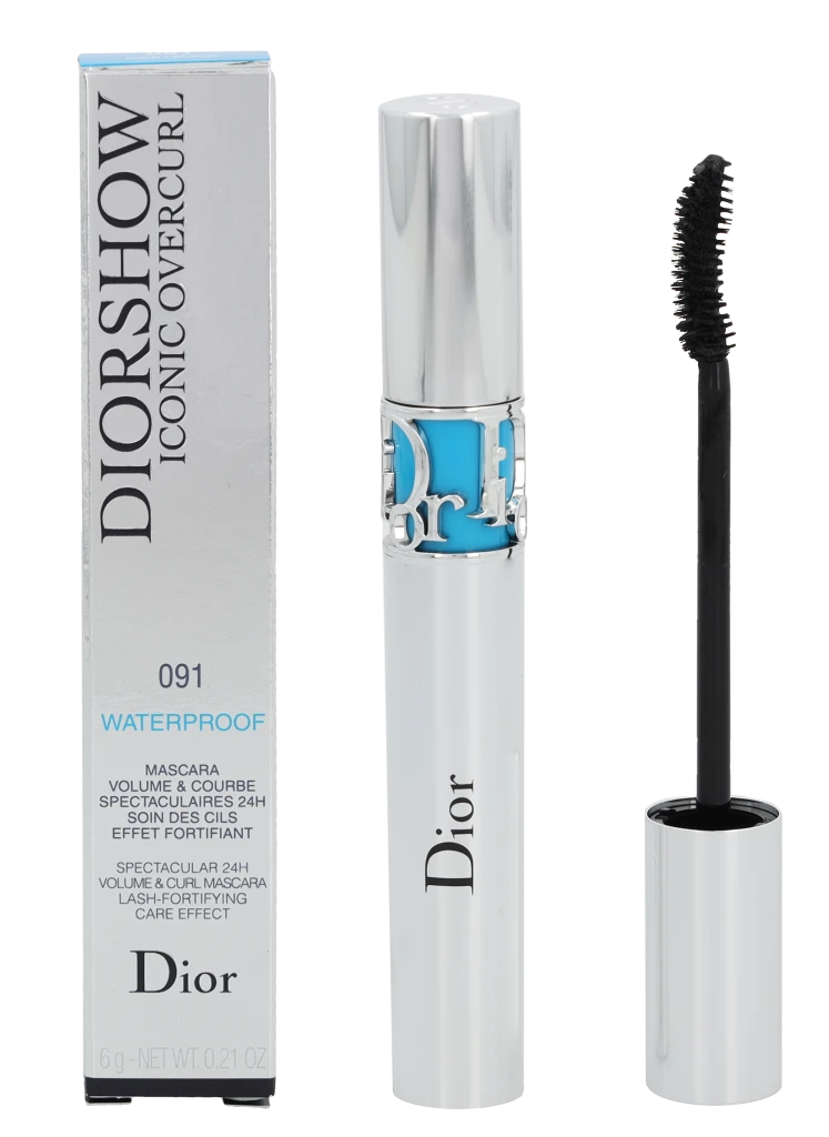 Christian Dior Diorshow Iconic Overcurl Atsparus vandeniui Volume Blakstienų tušas #091 Juodas, 6 g