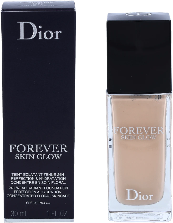 Dior Forever Skin Glow spindesio suteikiantis makiažo pagrindas, atspalvis: 0 Neutral, 30 ml