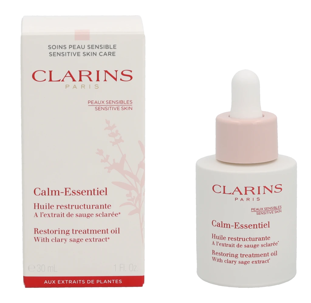 Clarins Calm-Essentiel Restoring Treatment Oil veido aliejus moterims, 30 ml