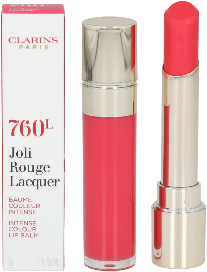 Clarins Joli Rouge Lacquer Kreminis Lipstick 760L Rožinė Cranberry, 3 g