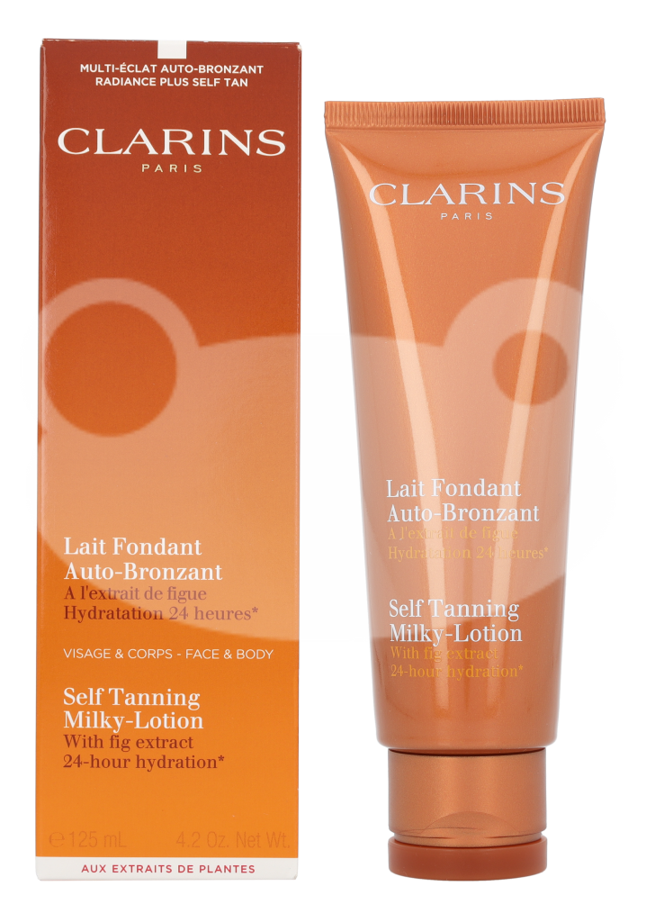 Clarins savaiminio įdegio pieniškas losjonas veidui ir kūnui savaiminio įdegio pienelis 125 ml