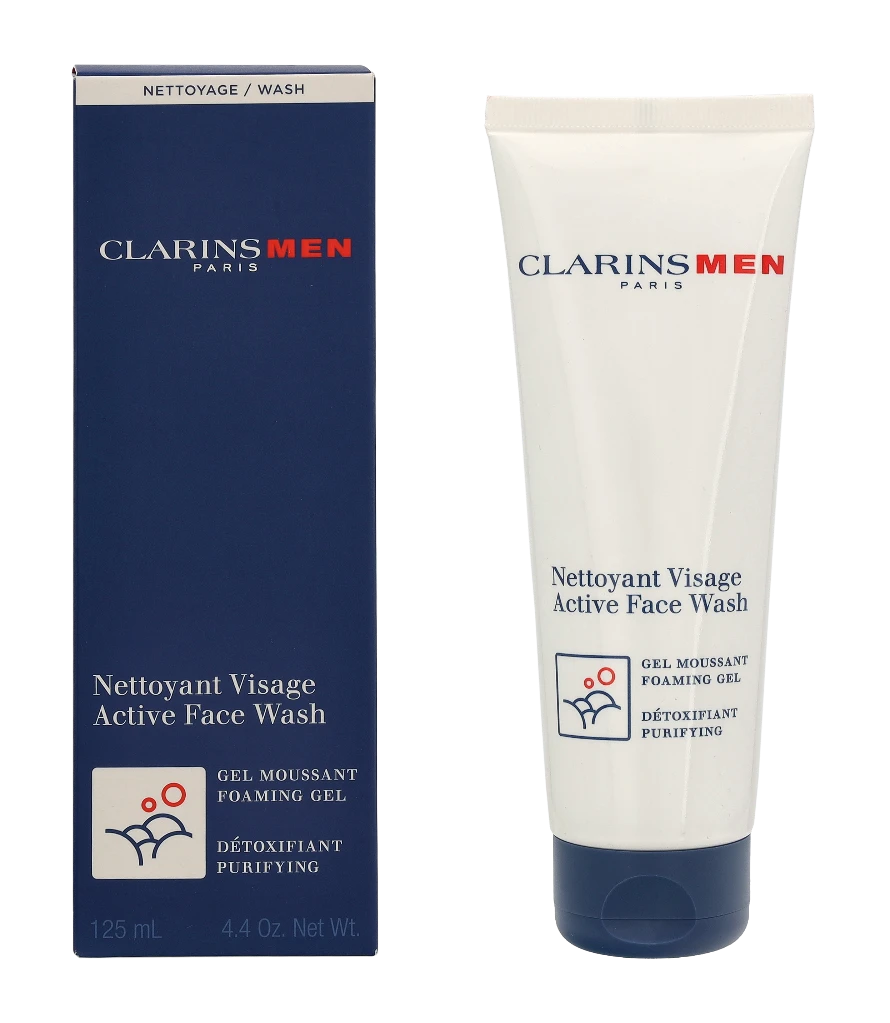 "Clarins" valomasis putojantis gelis vyrams vyrams ("Active Face Wash") 125 ml