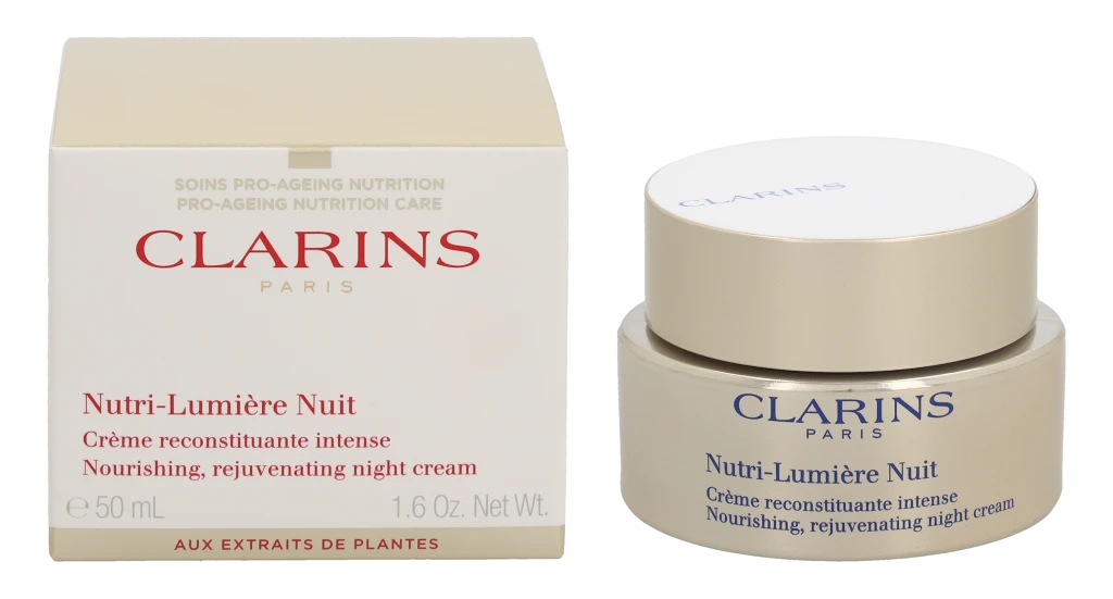 Clarins Nutri-Lumiére Night Skin Kreminis moterims, 50 ml