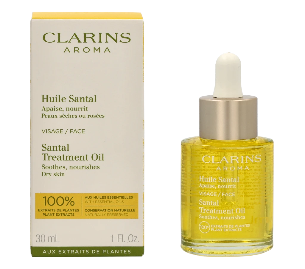 Clarins Priežiūros aliejus sausai ir labai sausai odai Santal (. aliejus) 30 ml