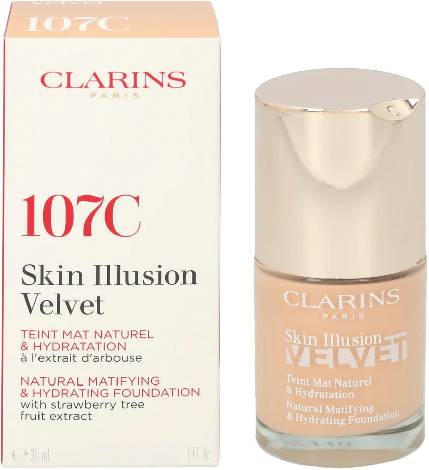 Clarins Veido makiažo pagrindas Skin Illusion Velvet 107C 30ml