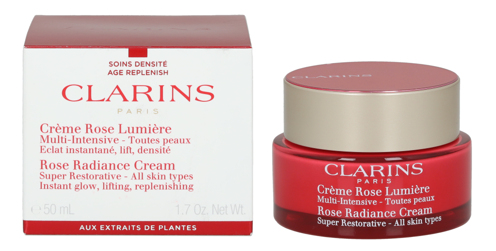 Clarins Rose Radiance Day Kreminis moterims, 50 ml