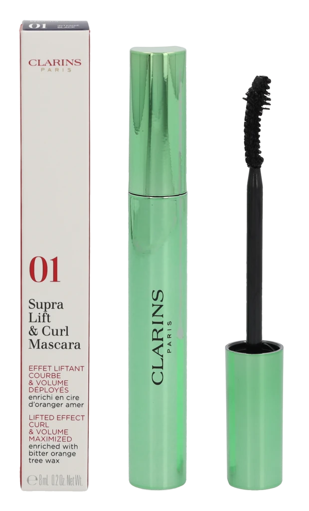 Clarins Supra Volume Blakstienų tušas #01 Intense Juodas, 8 ml