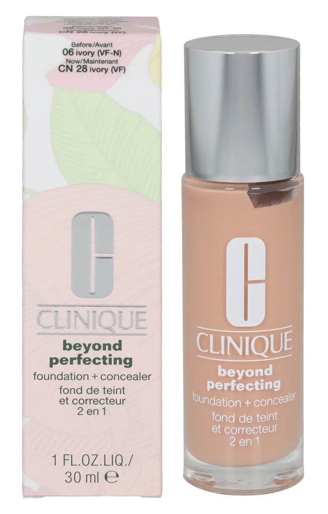 „Clinique Beyond Perfecting Foundation“ makiažo pagrindas ir kaukė 06 Ivory, 30 ml