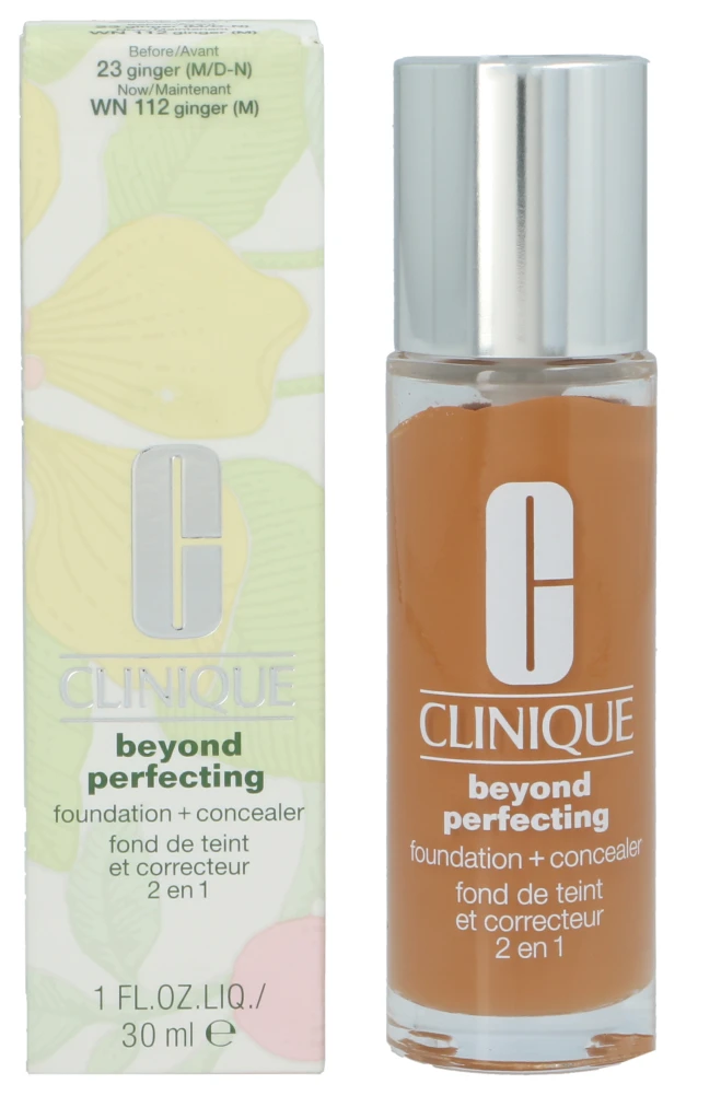„Clinique Beyond Perfecting Foundation“ makiažo pagrindas + kaukė #23 Ginger, 30 ml