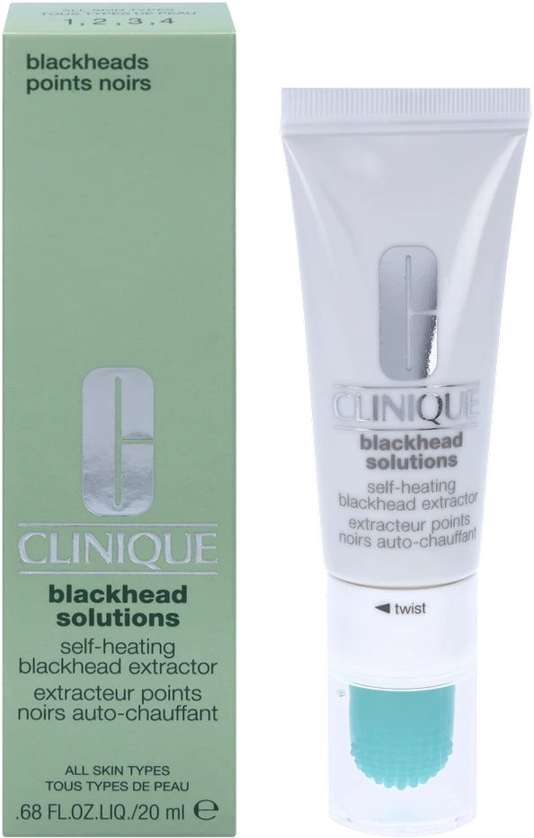 „Clinique Blackhead Solutions“ savaime šildantis inkštirų šalinimo skystis, 20 ml