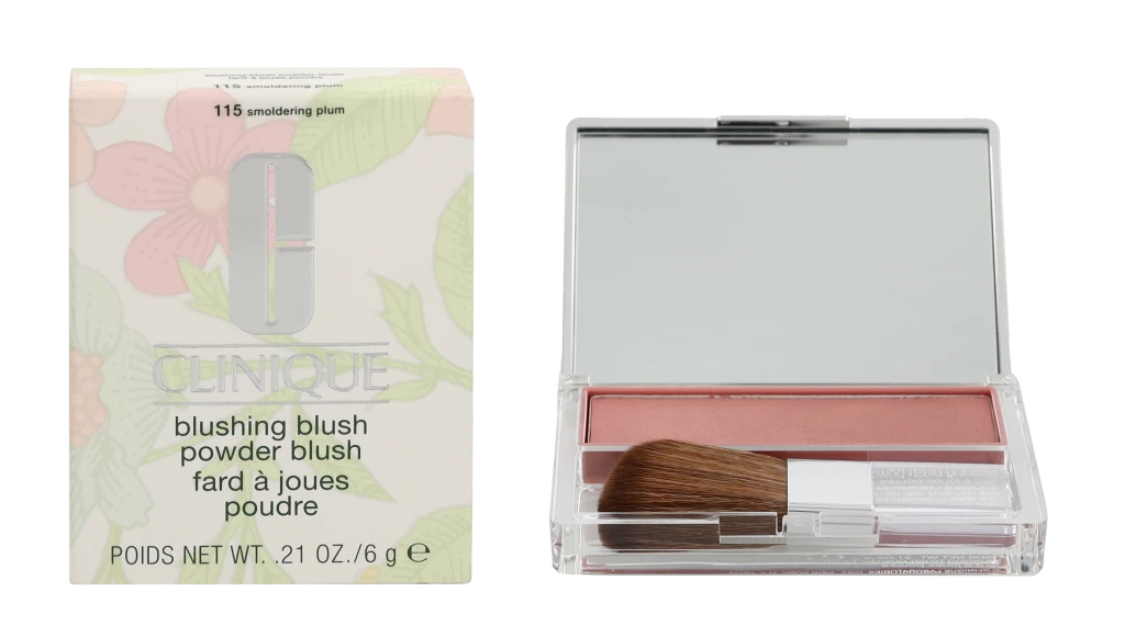 Plum „Clinique Blushing Blush“ kompaktinė pudra, 15 žėrintis, 6 g
