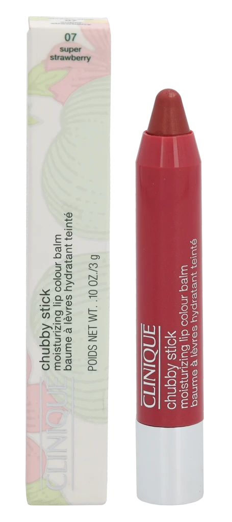 „Clinique Chubby Stick“ drėkinamasis lūpų dažų balzamas „07 Super Strawberry“, 3 g