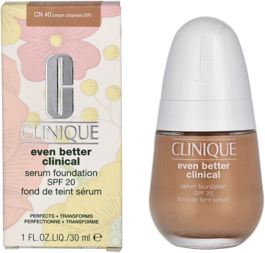 „Clinique Even Better“ serumo makiažo pagrindas SPF20 CN40 Kreminis Chamois, 30 ml