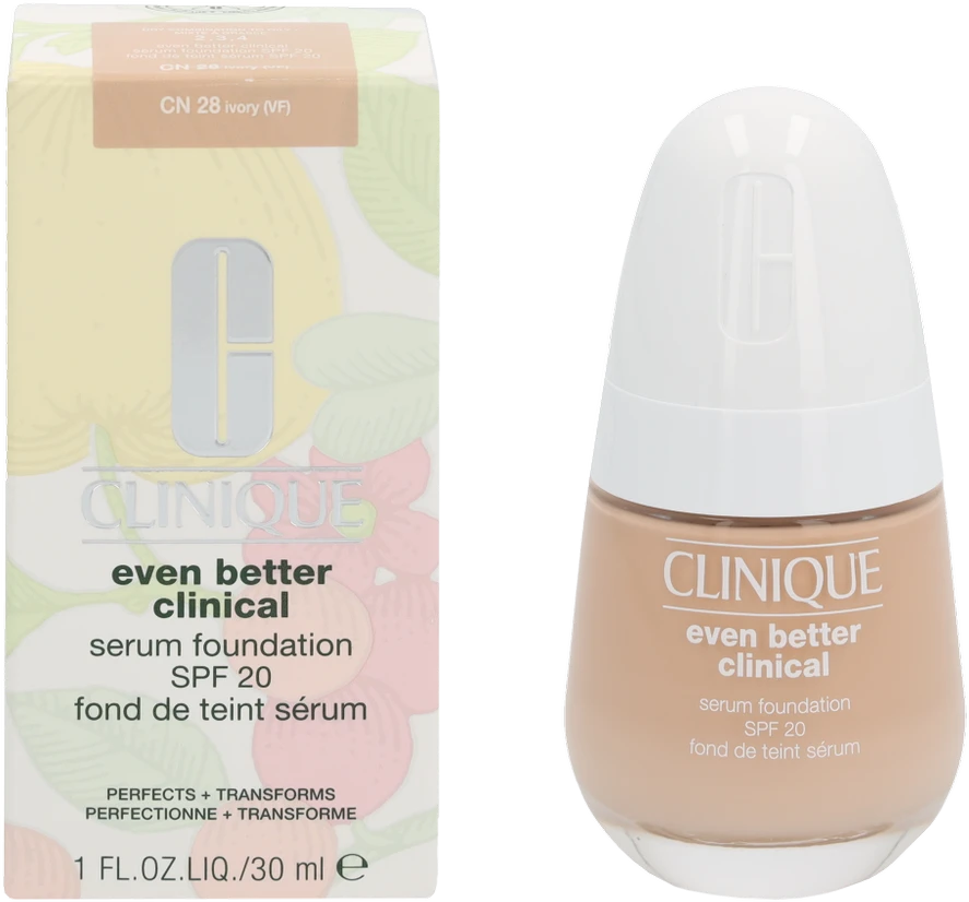 Clinique Even Better Clinical Serum Foundation SPF 20 makiažo pagrindas, atspalvis: CN28 Ivory, 30 ml