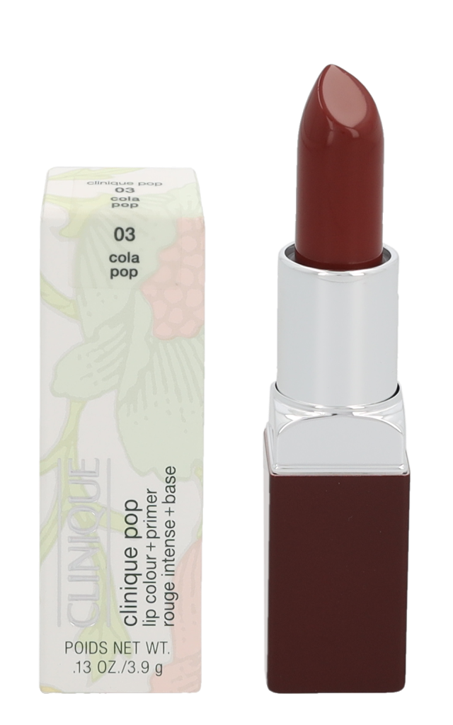 Clinique Pop™ Lip Colour + Primer lūpų dažai + lūpų makiažo bazė, atspalvis: 03 Cola Pop, 3.9 g