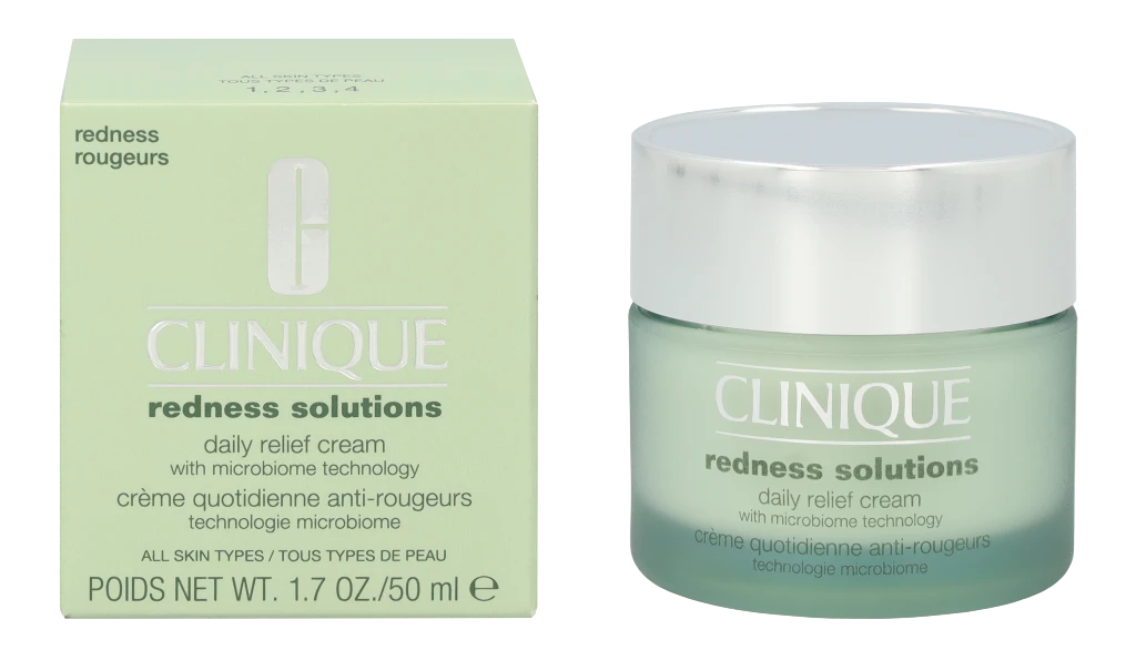 Clinique Redness Solutions Daily Relief Kreminis veido kremas raustančiai odai, 50 ml