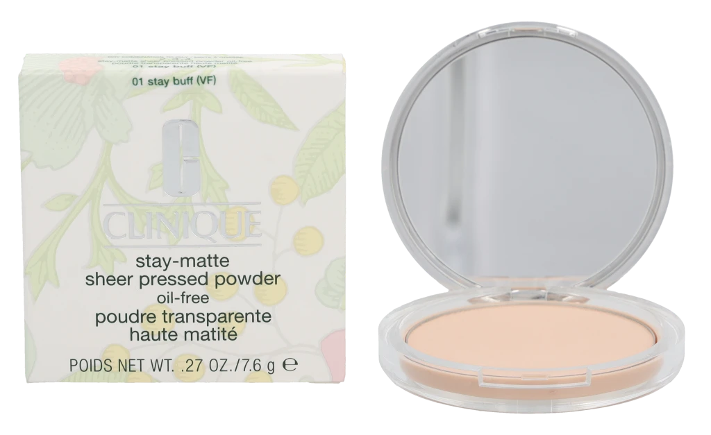 Clinique Stay Matte permatoma presuota pudra 01 Stay Buff 7,, 6 g