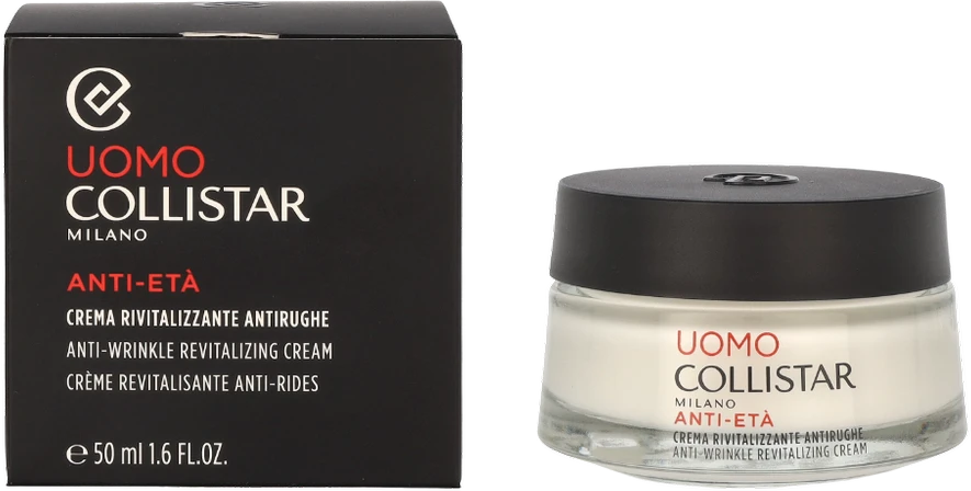 Collistar Uomo Anti-Wrinkle Revitalizing Kreminis atgaivinantis veido kremas nuo raukšlių vyrams, 50 ml