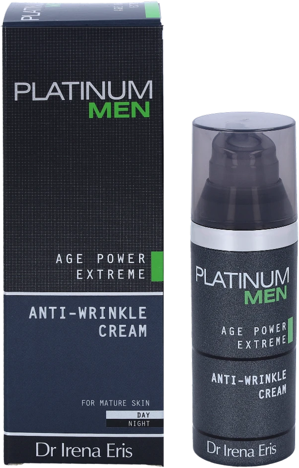 Dr Irena Eris Platinum Men Age Power Extreme Anti-Wrinkle Kreminis kremas nuo raukšlių vyrams, 50 ml