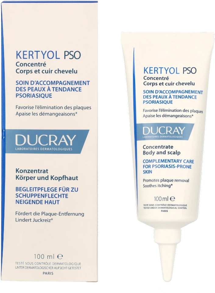 odos turinčios polinkį į psoriazę . tepalas Ducray Kertyol Pso 100ml