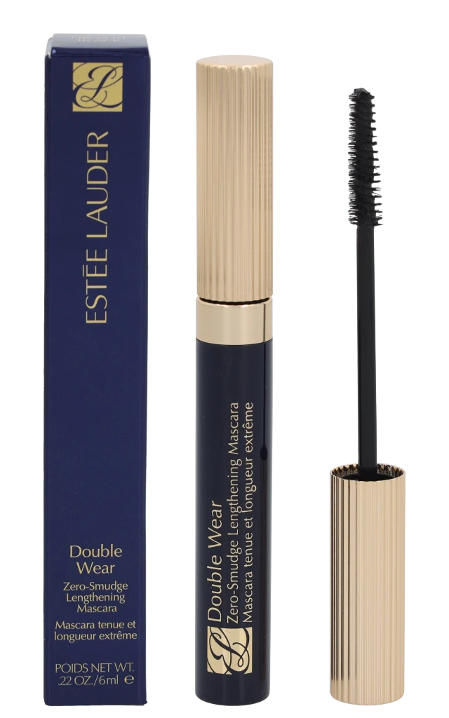 Estee Lauder Double Wear Zero Smudge Lengthening Blakstienų tušas ilginantis blakstienų tušas, atspalvis: 01 Juodas, 6 ml