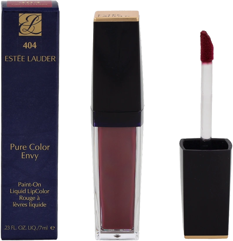 Estee Lauder „Pure Color Envy Paint-On Liquid LipColor“ matiniai skysti lūpų dažai, 404 „Orchid Flare“, 7 ml