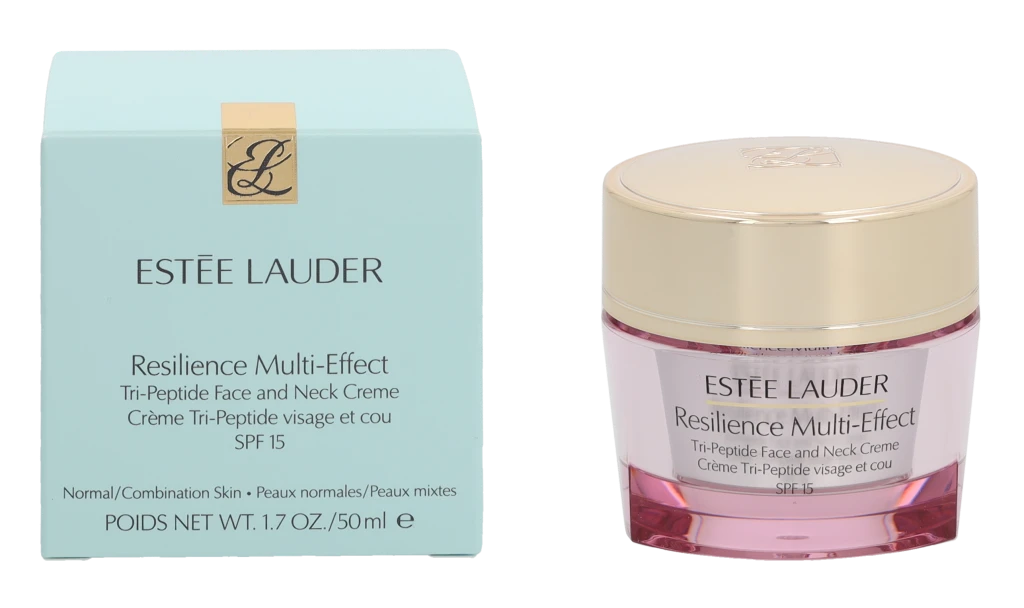 Estée Lauder Resilience Multi-Effect Tri-Peptide Face And Neck Kreminis Normal And Mixted Skin SPF 15 veido kremas normaliai ir mišriai odai, 50 ml