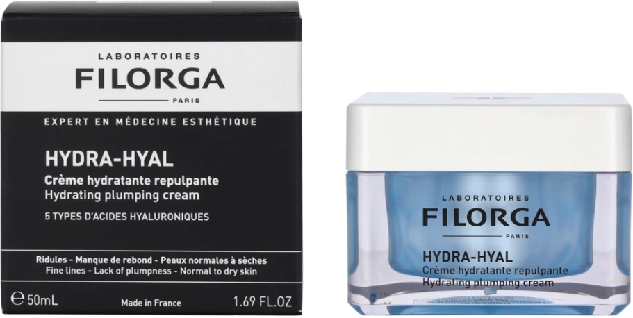 Filorga Hydra-Hyal Repulping Moisturising Kreminis drėkinamasis veido kremas 50ml