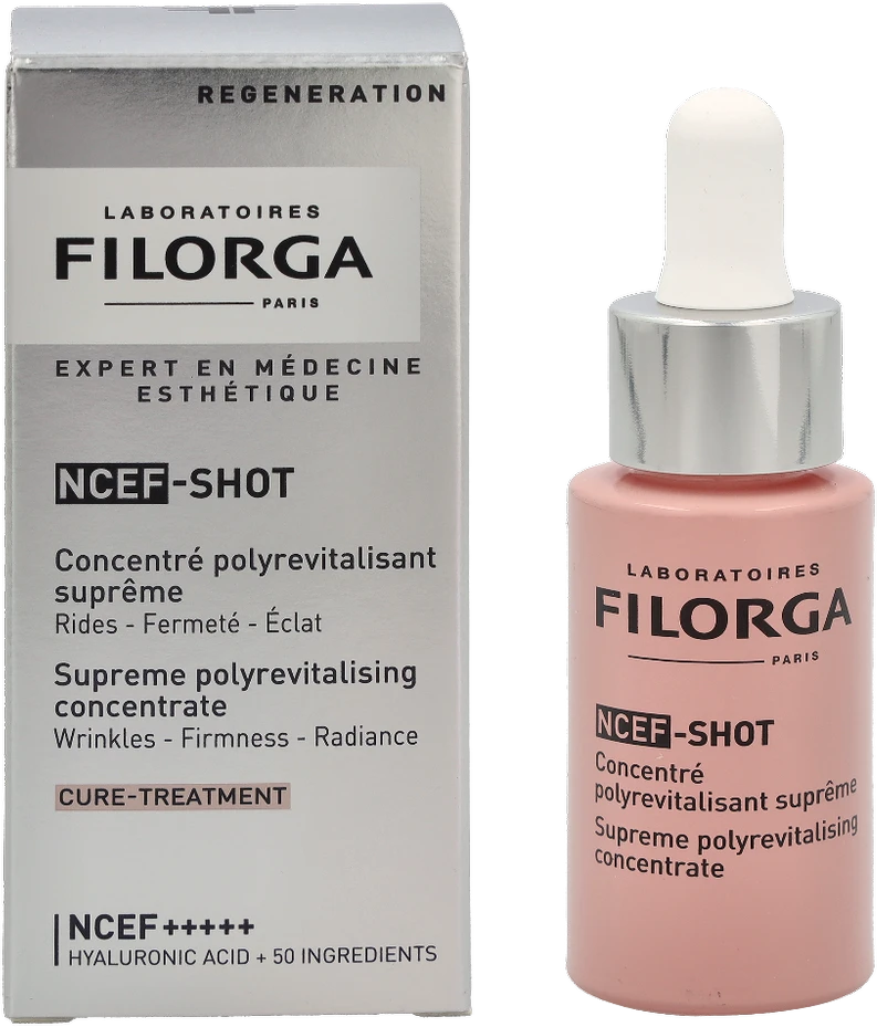 Filorga Ncef-Shot Supreme Poly Revitalizing Concentrate intensyvaus poveikio gaivinamasis veido serumas 15ml