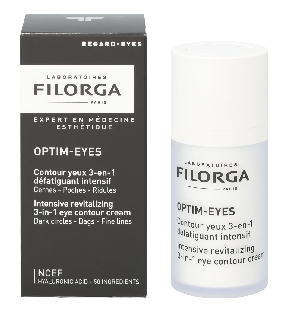 "Filorga Optim-Eyes Eye Contour" paakių priežiūros priemonė nuo tamsių ratilų, paburkimo, raukšlių 15ml