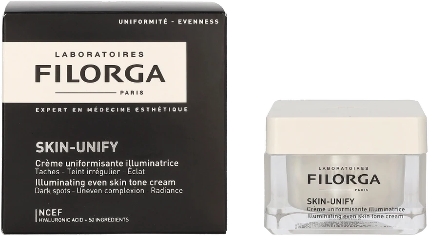 "Filorga Skin-Unify Illuminating Ever Skin Tone Kreminis" veido spalvą tobulinantis kremas nuo pigmentinių dėmių50ml