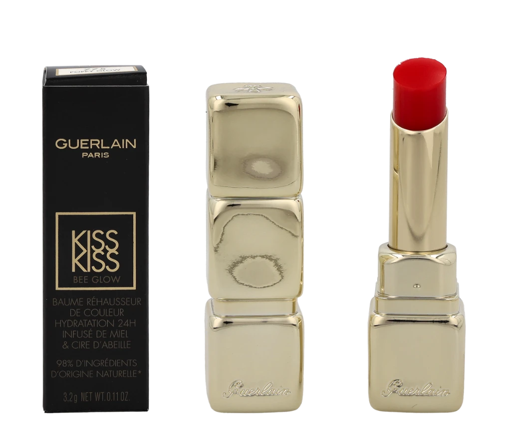 Guerlain Kiss Kiss Bee Glow lūpų balzamas, spalva - 775 Poppy Glow