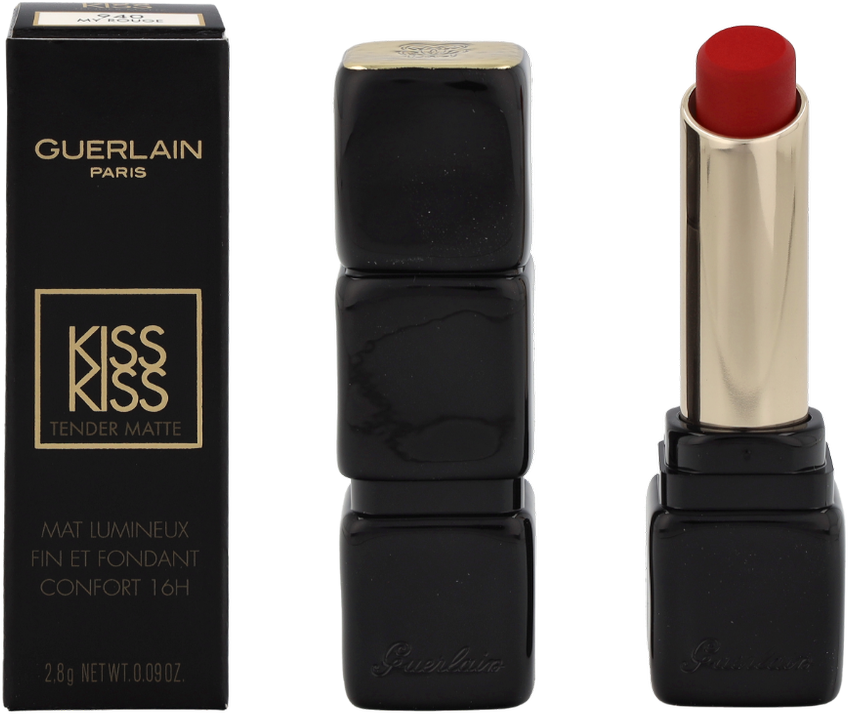 Guerlain Kiss Kiss Barra De Labios 910 Wasted Raudona 1un