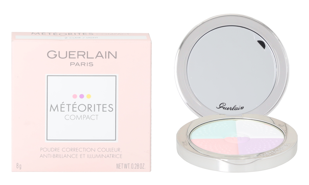 Guerlain Météorites Compact Illuminating Powder švytėjimo suteikianti kompaktinė pudra, 02-Clair Light, 8 g