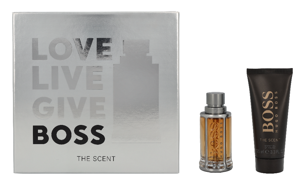 Hugo Boss Boss The Scent vyriškas tualetinis vanduo 50 ml + purškiamas gelis 100 ml dovanų rinkinys