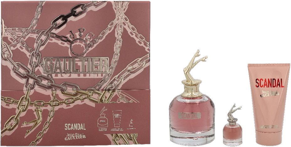 3 dalių rinkinys moterims Jean Paul Gaultier Scandal EDP, 80ml