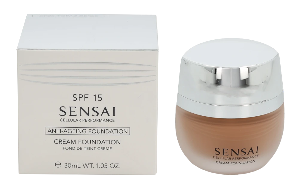 makiažo pagrindas Sensai Cellular Performance Kreminis Foundation CF25 Topaz rusvai gelsvas 30ml