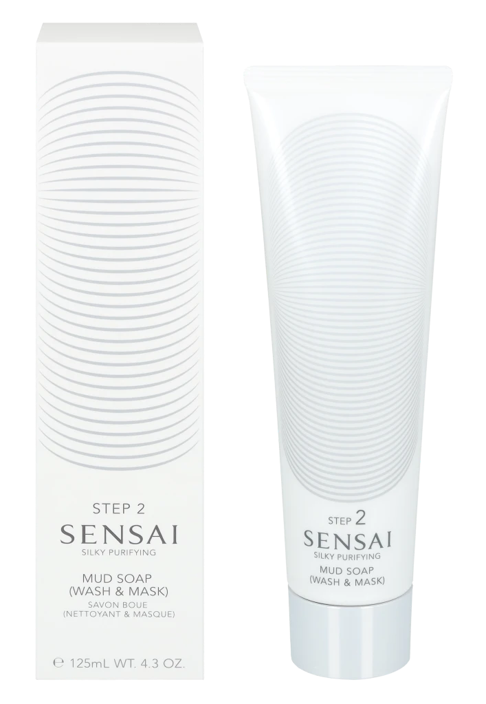 "Kanebo Sensai Silky Purifying Mud Soap Wash and Mask" muilas ir kaukė 125ml