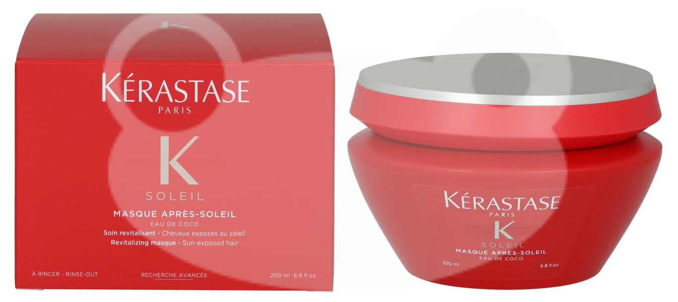 Kérastase Soleil Après-Soleil Eau De Coco Mask gaivinanti kaukė saulės paveiktiems plaukams, 200 ml