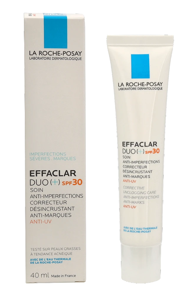 La Roche Posay Effaclar Treatment Duo (+) SPF 30 Anti-Imperfections odos trūkumus mažinantis kremas veidui, 40 ml