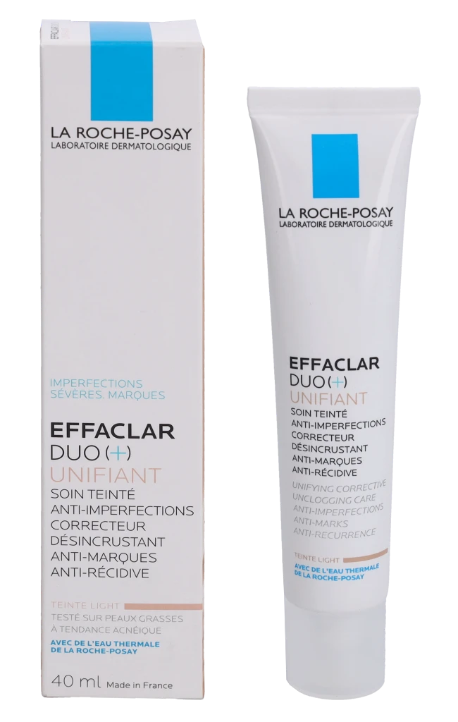 La Roche Posay Effaclar Duo(+) Unifiant odos atspalvį koreguojantis kremas su atspalviu, atspalvis: Light, 40 ml